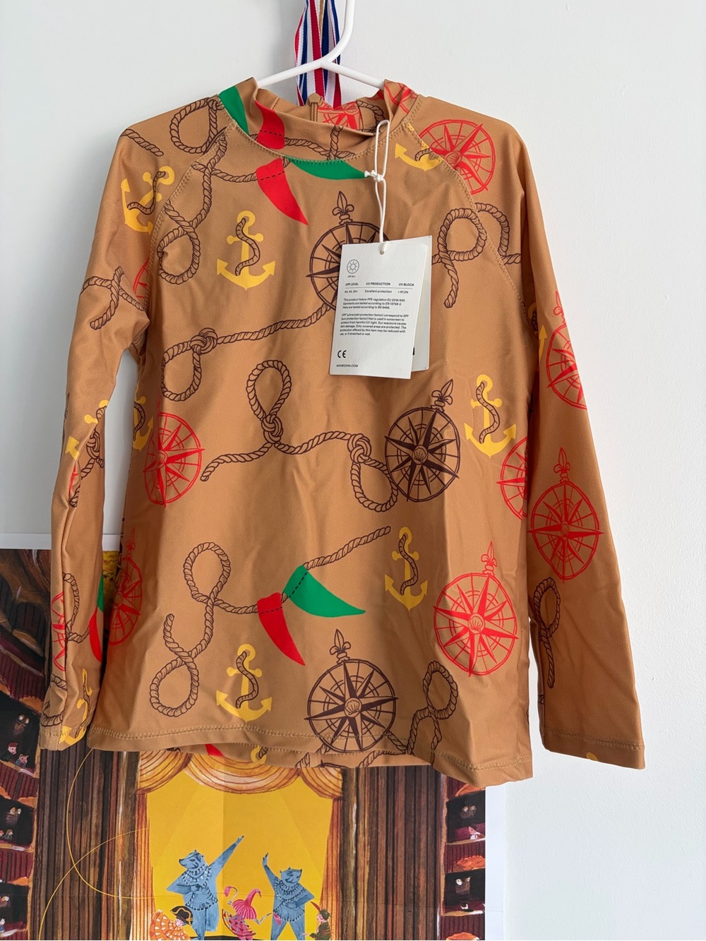 NWT Mini Rodini nautical UV top sz 7-9